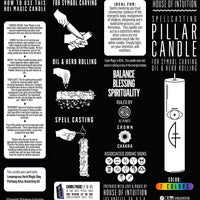 BALANCE - 7 Color - Spellcasting Pillar Candle for Symbol Carving & Herb Rolling Candle -Pillar V380