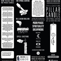 DREAMWORK - SILVER - Spellcasting Pillar Candle for Symbol Carving & Herb Rolling Candle -Pillar V380