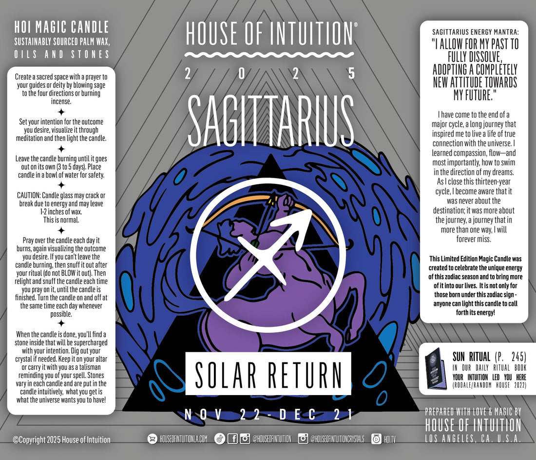 2025 Sagittarius Solar Return Magic Candle | November 22 - December 21 (Limited Edition) Candle -Solar Return V50