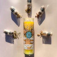 BUNDLE #4: 2025 MANIFEST ENERGY KIT (2025 New Year Magic Candle + Manifest Magic Incense Blend Kit) Limited Edition - $62 VALUE Box -Custom Bundle V50