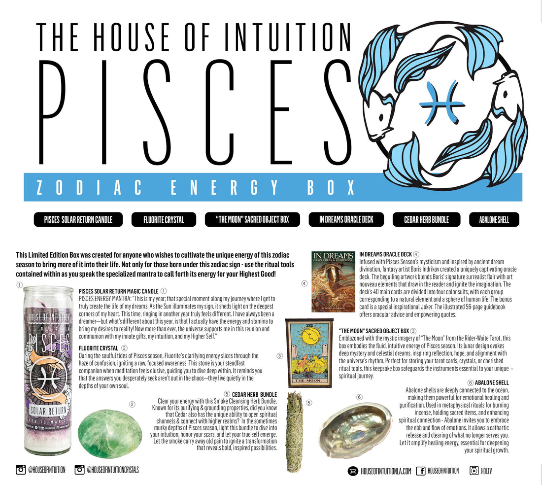 2025 Pisces Zodiac Energy Box (Limited Edition - $125 Value) Box -Birthday V50