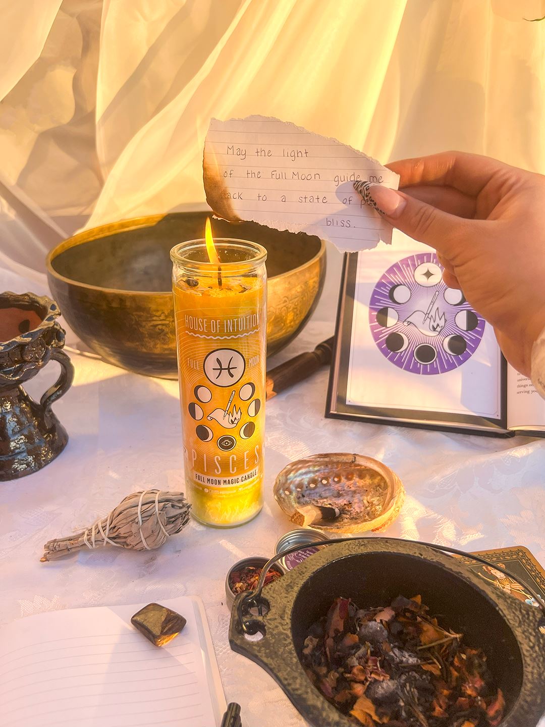 2025 Full Moon Ritual Candle (Limited Edition) Candle -Full Moon V50