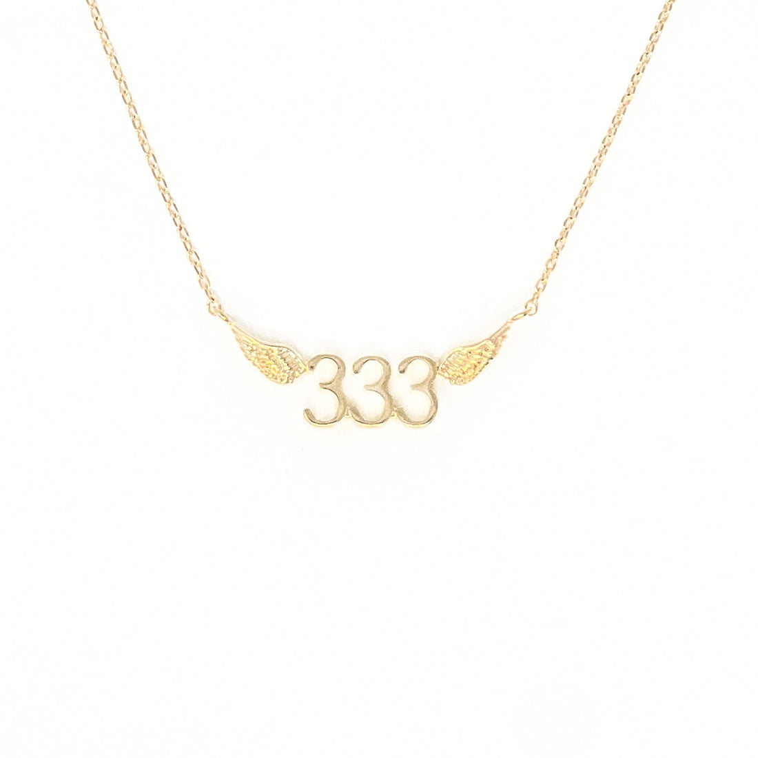 333 Angel Number Necklace (Gold) Necklaces Crystals A. $18.00