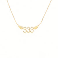 333 Angel Number Necklace (Gold) Necklaces Crystals A. $18.00