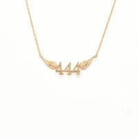 444 Angel Number Necklace (Gold) Necklaces Crystals A. $18.00