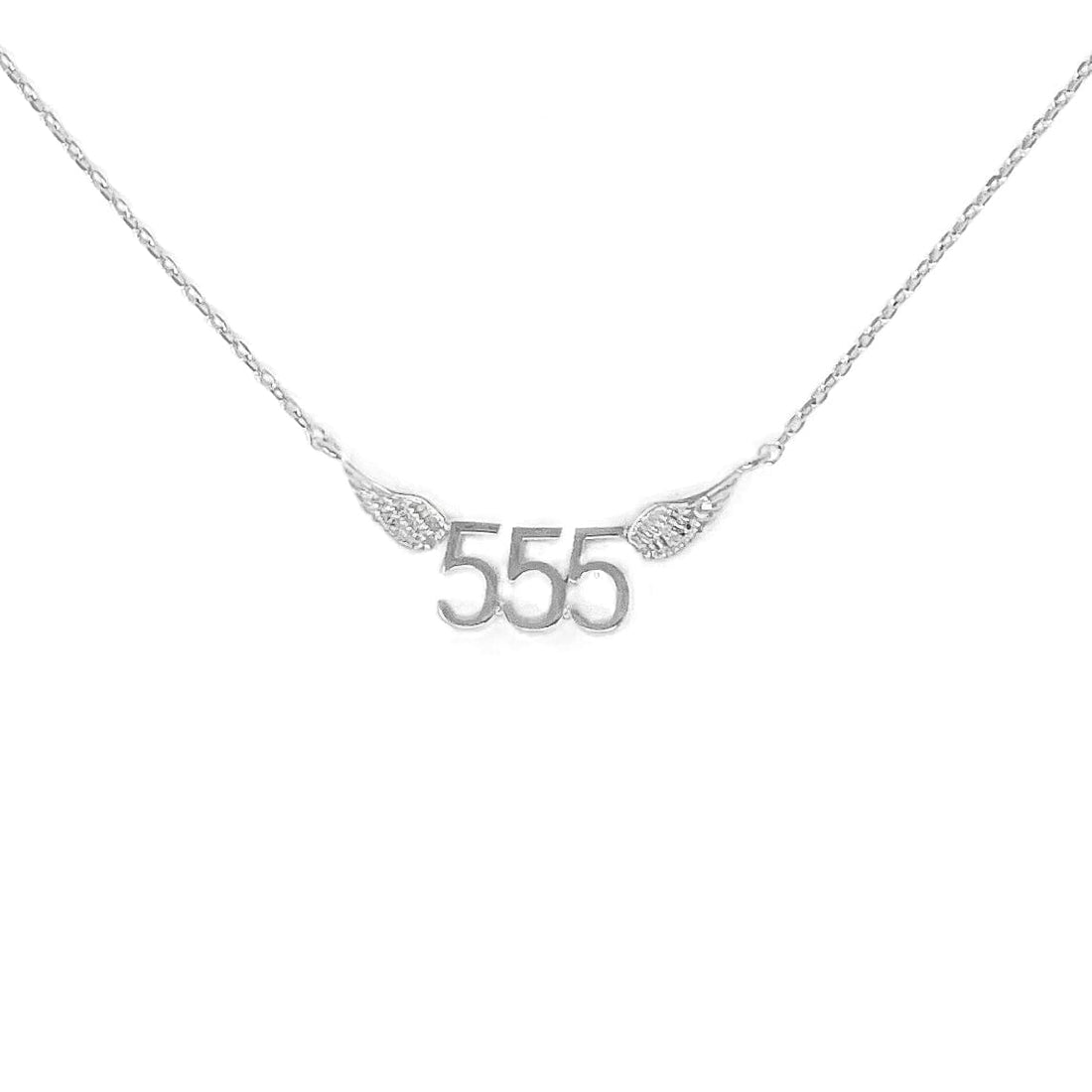 555 Angel Number Necklace (Silver) Necklace Discontinued