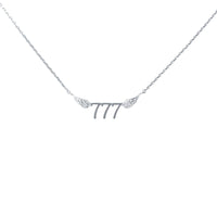 777 Angel Number Necklace (Silver) Necklaces Crystals