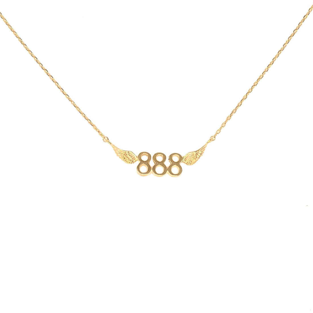 888 Angel Number Necklace (Gold) Necklaces Crystals A. $18.00