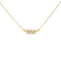 888 Angel Number Necklace (Gold) Necklaces Crystals A. $18.00