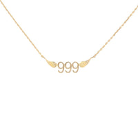 999 Angel Number Necklace (Gold) Necklaces Crystals A. $18.00