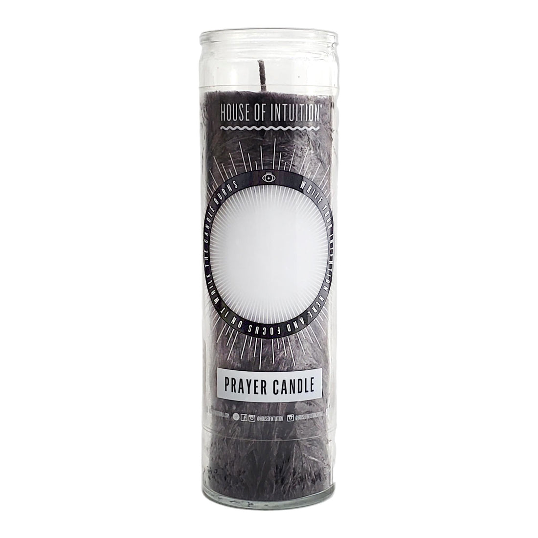 Black "Write-Your-Own-Prayer" Candle - REVERSAL WORK / BANISHING Candle -Prayer V95