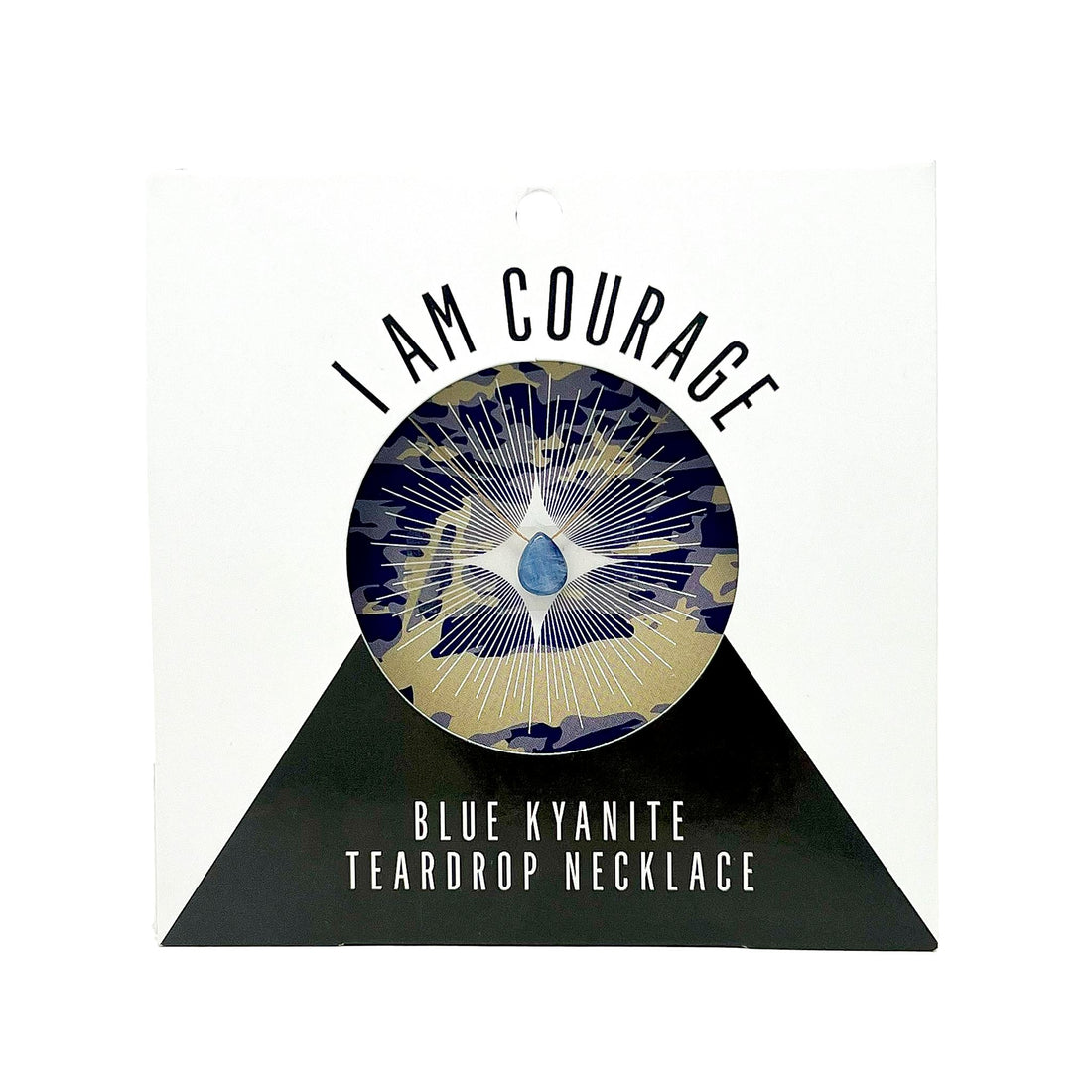 Blue Kyanite Teardrop Necklace (I AM COURAGE) Necklace -Teardrop V70