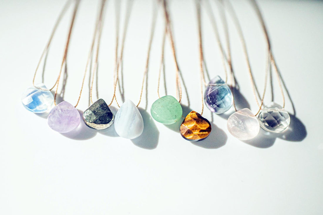Smoky Quartz Teardrop Necklace (I AM SUPPORTED) Necklace -Teardrop V70