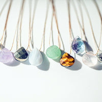 Blue Kyanite Teardrop Necklace (I AM COURAGE) Necklace -Teardrop V70