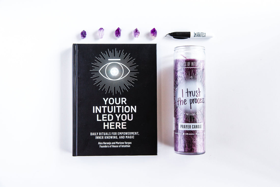 Dark Purple "Write-Your-Own-Prayer" Candle - INTUITION Candle -Prayer V95