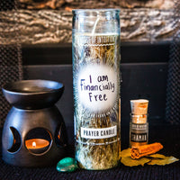 Green "Write-Your-Own-Prayer" Candle - GOOD LUCK Candle -Prayer 4AB