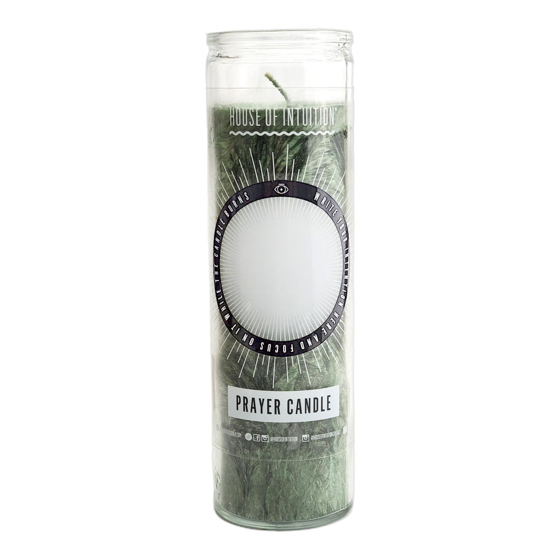 Green "Write-Your-Own-Prayer" Candle - GOOD LUCK Candle -Prayer V95