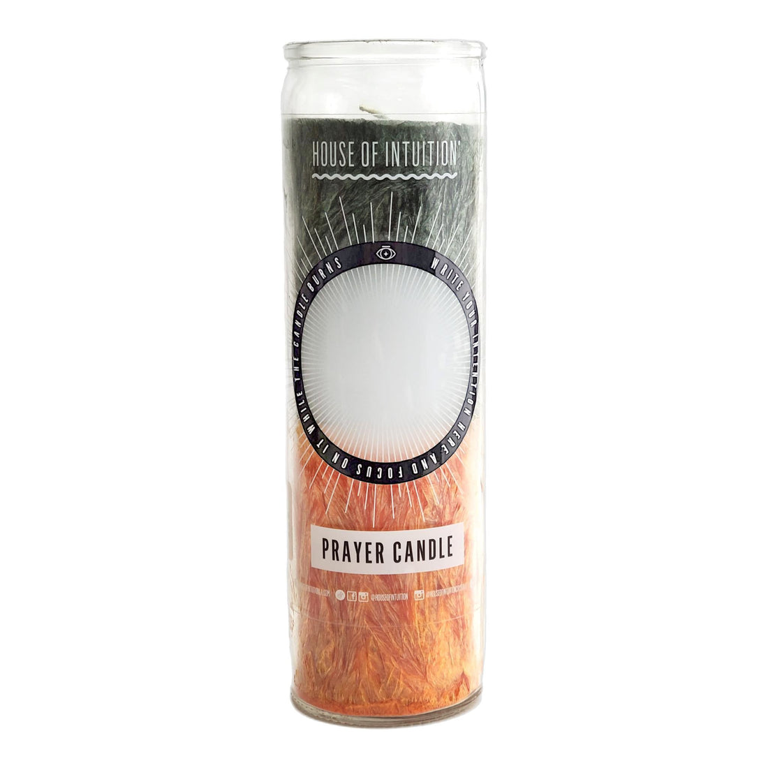 Green & Orange "Write-Your-Own-Prayer" Candle - ROAD OPENING Candle -Prayer V95