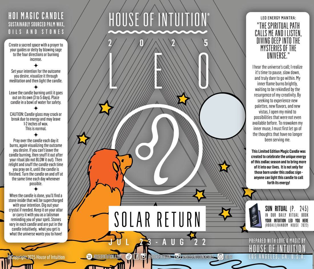 2025 Leo Solar Return Magic Candle | July 23 - August 22 (Limited Edition) Candle -Solar Return V50