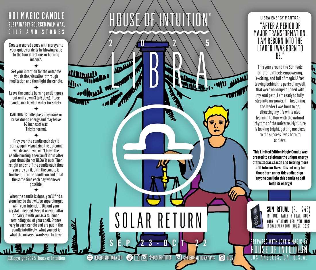 2025 Libra Solar Return Magic Candle | September 23 - October 22 (Limited Edition) Candle -Solar Return V50