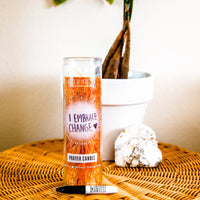 Orange "Write-Your-Own-Prayer" Candle - ATTAINING GOALS Candle -Prayer 4AB
