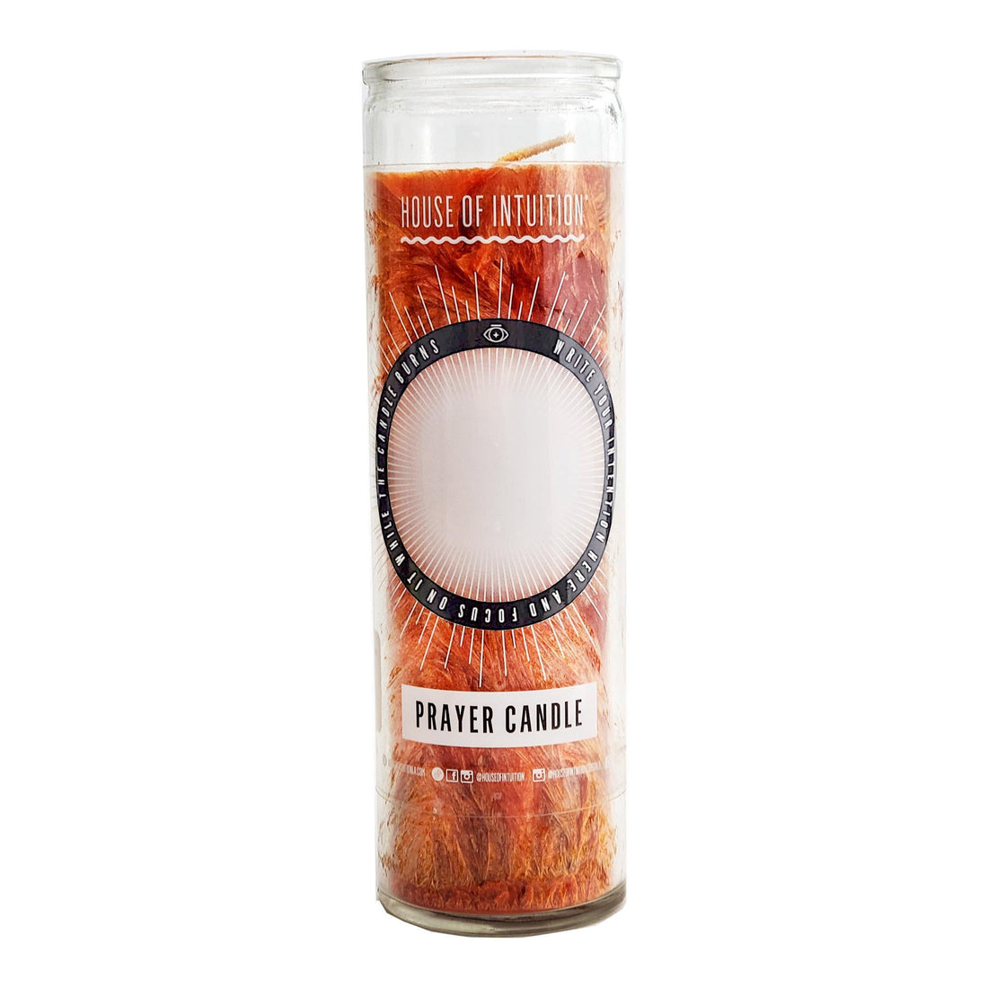 Orange "Write-Your-Own-Prayer" Candle - ATTAINING GOALS Candle -Prayer V95