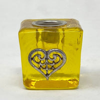 Heart Mini Candle Holder Candle -Mini Candle Holder Whse Heart "Yellow"