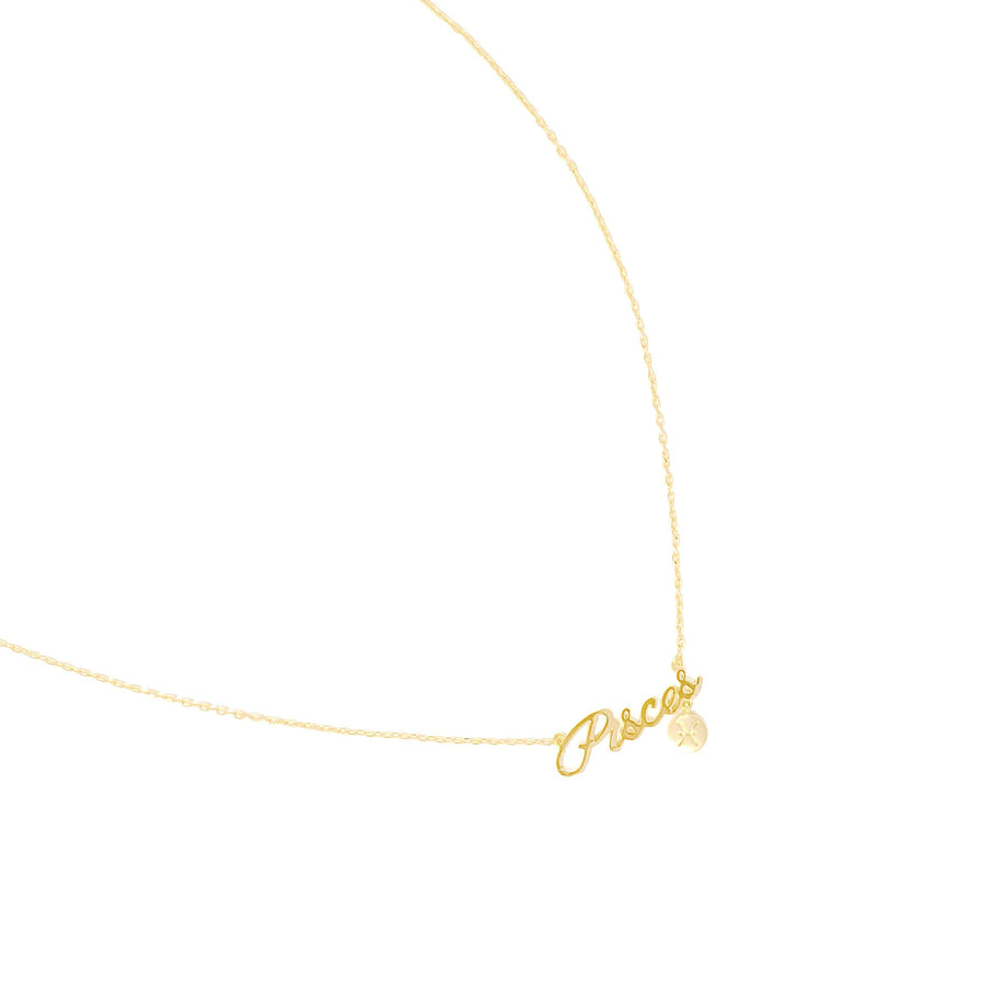Pisces Zodiac Necklace (Gold) Necklace Discontinued 