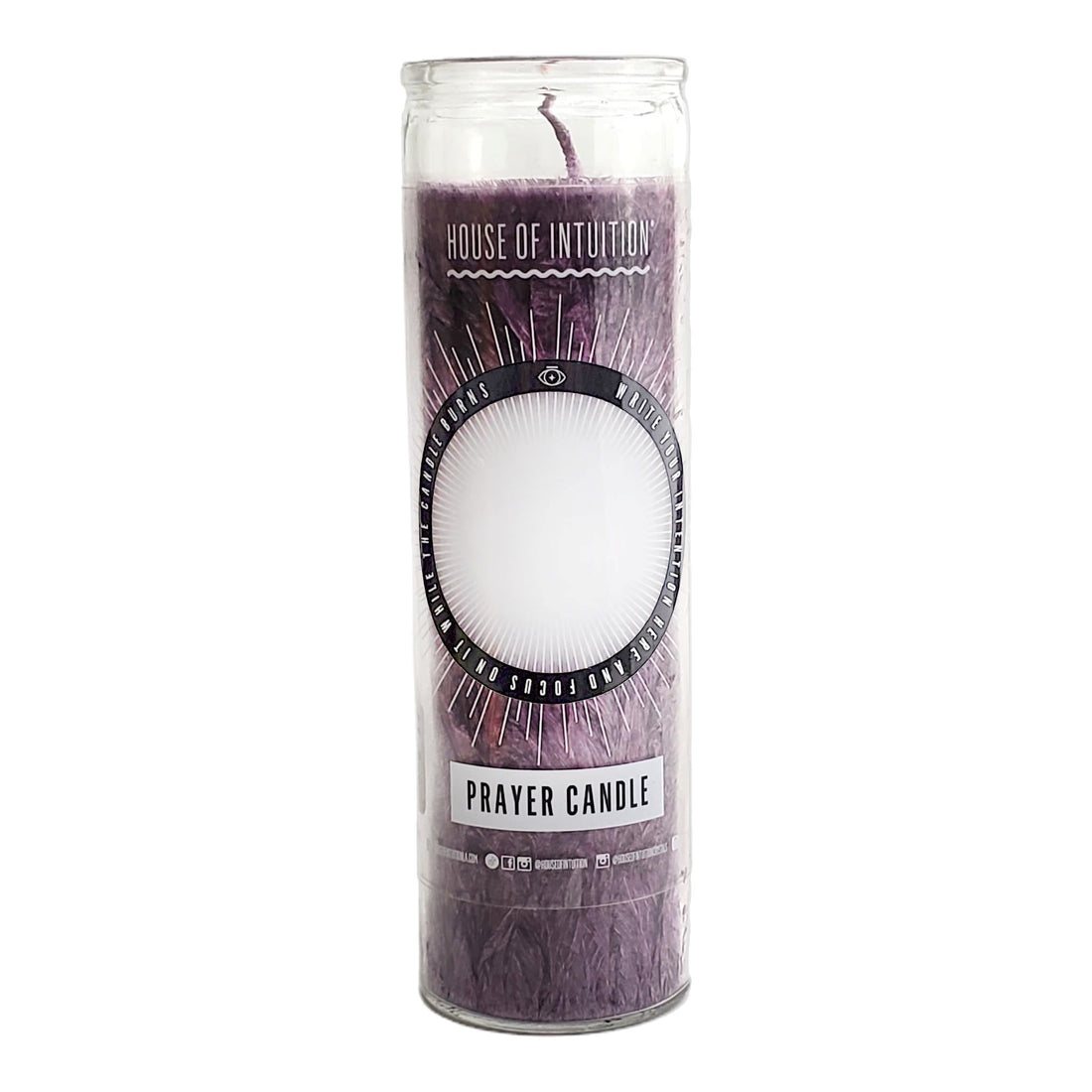 Dark Purple "Write-Your-Own-Prayer" Candle - INTUITION Candle -Prayer V95