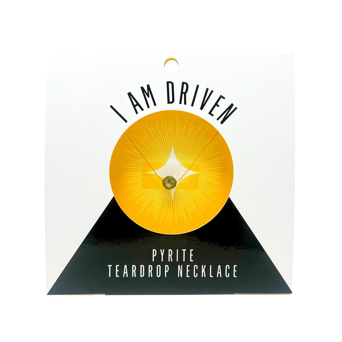 Pyrite Teardrop Necklace (I AM DRIVEN) Necklace -Teardrop V70