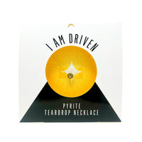 Pyrite Teardrop Necklace (I AM DRIVEN) Necklace -Teardrop V70