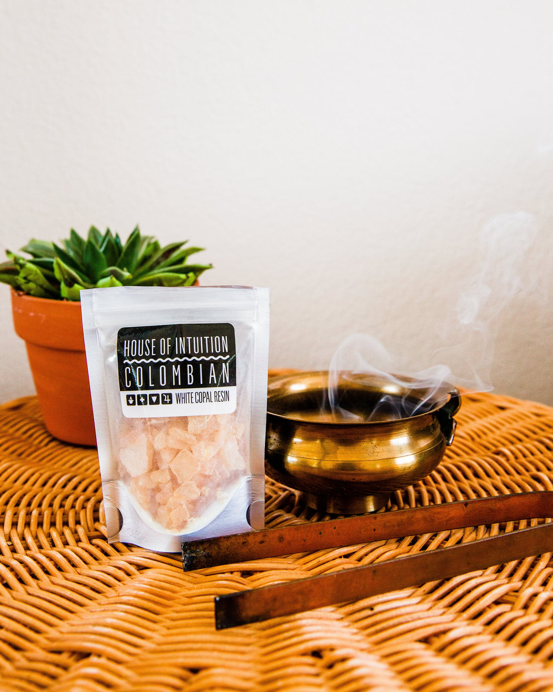 Colombian White Copal Resin Incense & Holders -Resin V50