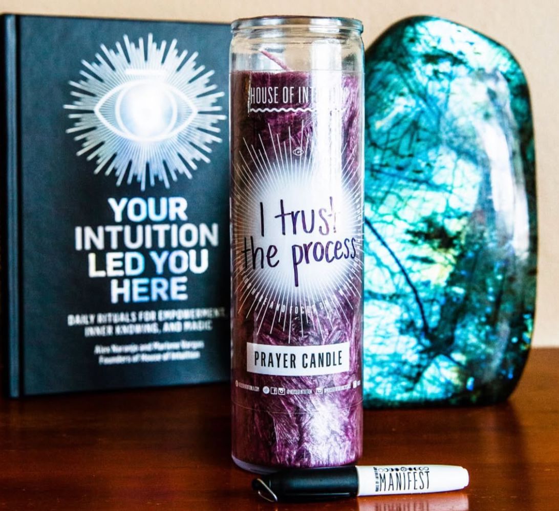 Dark Purple "Write-Your-Own-Prayer" Candle - INTUITION Candle -Prayer V95