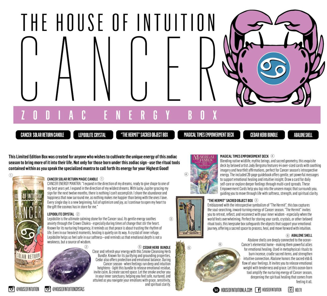 2025 Cancer Zodiac Energy Box (Limited Edition - $118 Value) Box -Birthday V50