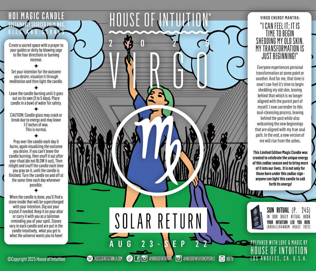 2025 Virgo Solar Return Magic Candle | August 23 - September 22 (Limited Edition) Candle -Solar Return V50