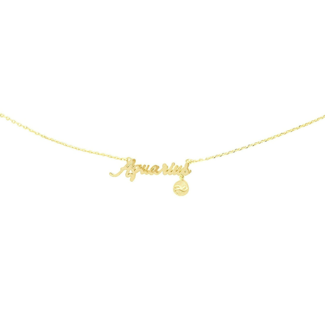 Aquarius Zodiac Necklace (Gold) Necklace Discontinued