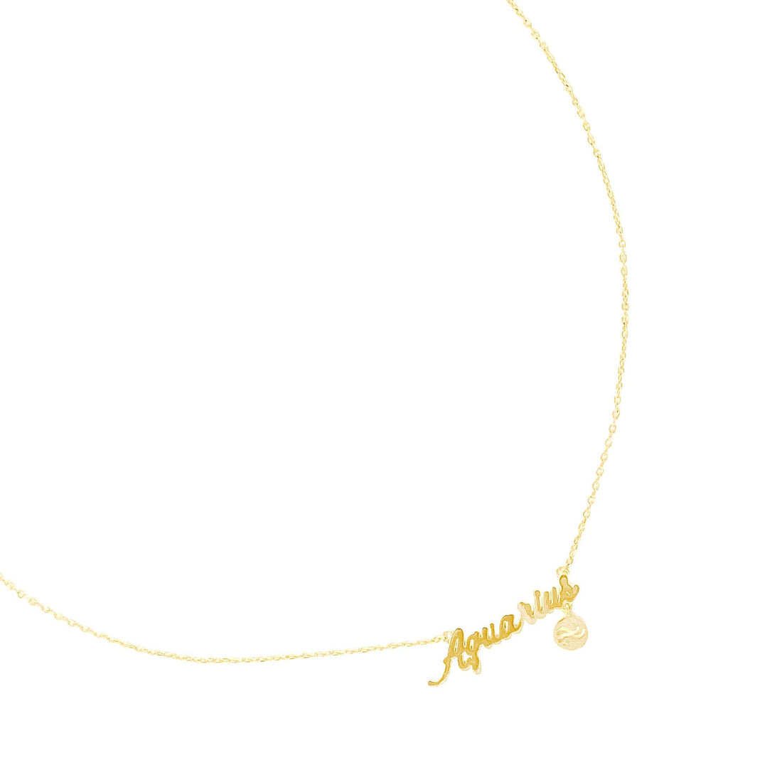 Aquarius Zodiac Necklace (Gold) Necklace Discontinued