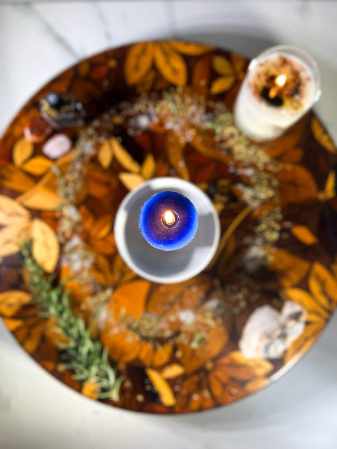 COMMUNICATION - BLUE - Spellcasting Pillar Candle for Symbol Carving & Herb Rolling Candle -Pillar V380