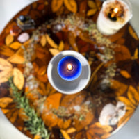 COMMUNICATION - BLUE - Spellcasting Pillar Candle for Symbol Carving & Herb Rolling Candle -Pillar V380