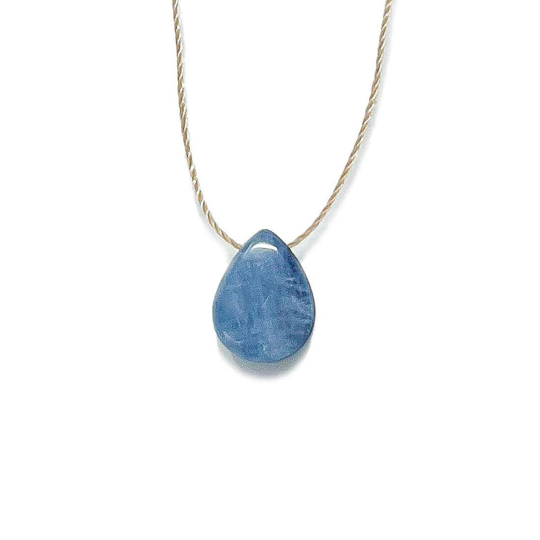 Blue Kyanite Teardrop Necklace (I AM COURAGE) Necklace -Teardrop V70