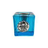 Moon & Sun Mini Candle Holder V115 Light Blue