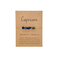Capricorn Crystal Drawstring Bracelet Bracelet -Amulet Whse