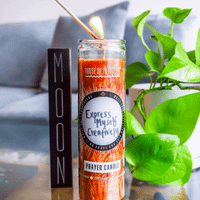 Orange "Write-Your-Own-Prayer" Candle - ATTAINING GOALS Candle -Prayer V95