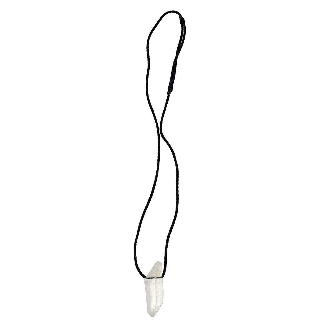 Clear Quartz Nylon Cord Necklace Necklace -Cord V45 B. $18.00 Raw Point