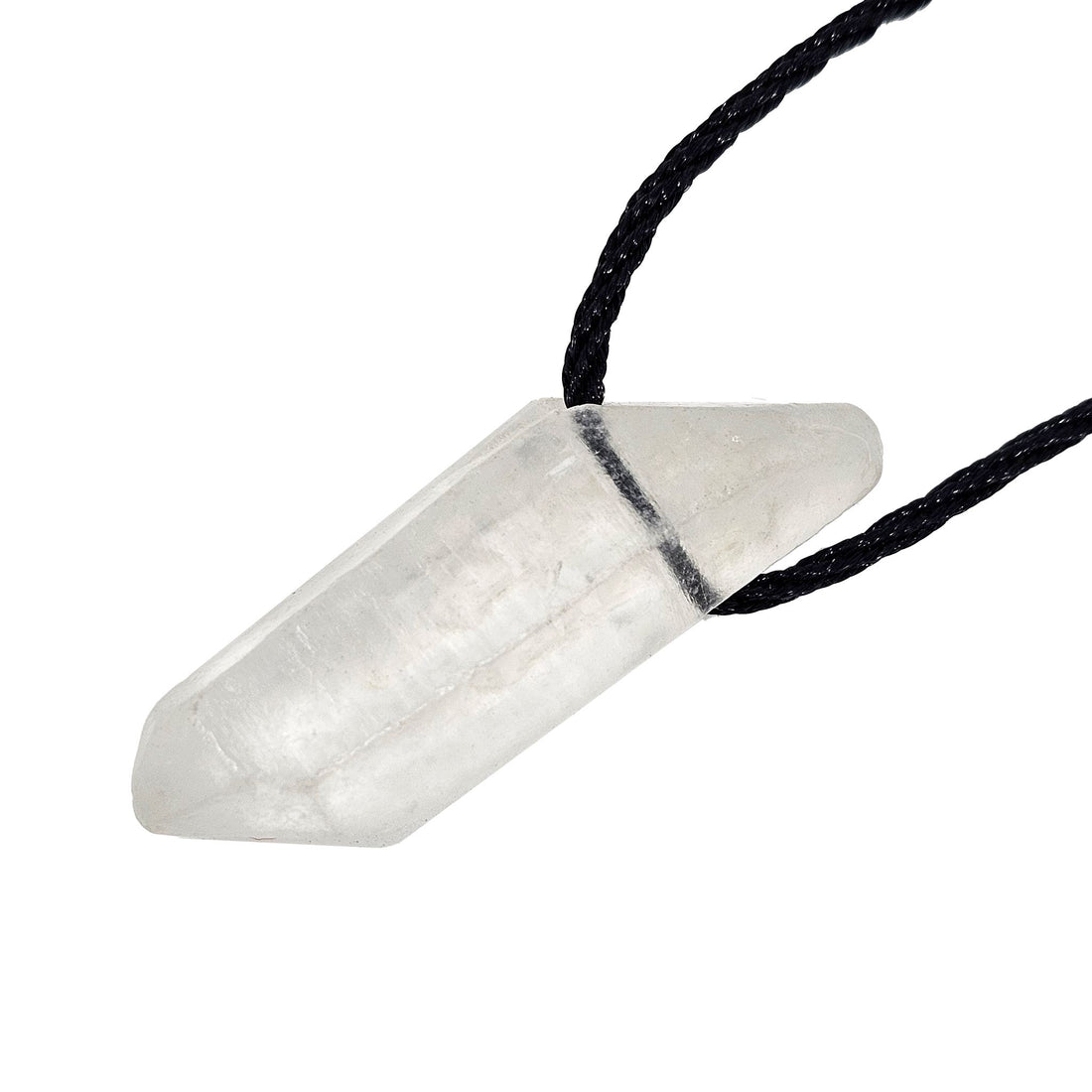 Clear Quartz Nylon Cord Necklace Necklace -Cord V45