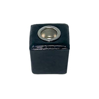 Spirit Candle Holder - Glass Cube Black Candle -Mini Candle Holder Whse