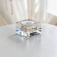 Sphere Holder - Glass Square Stand Holder -Crystal Whse
