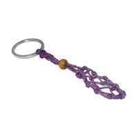Macramé Crystal Keychain - Choose Your Macrame Color Necklace -Cord Whse