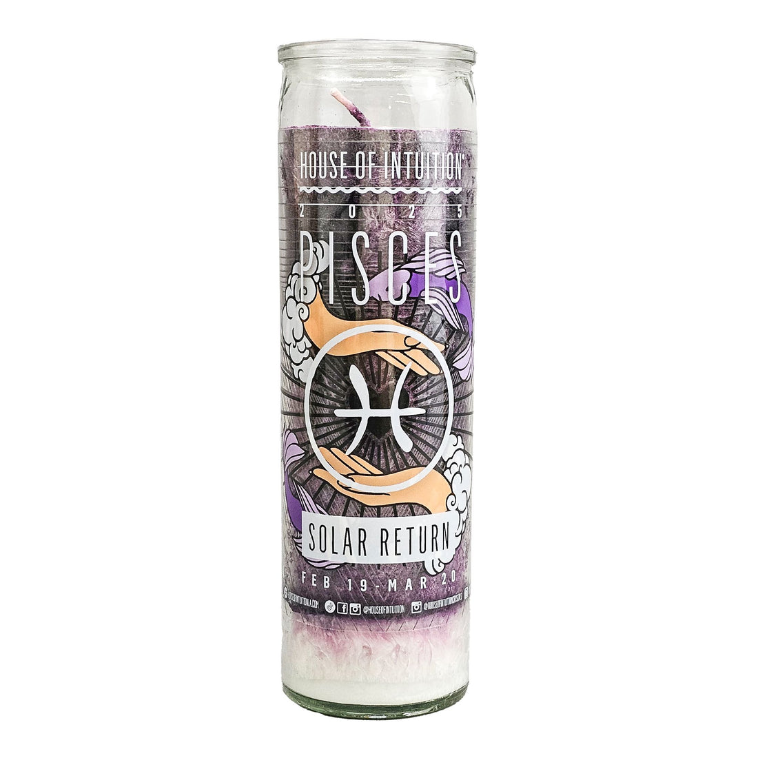 2025 Pisces Solar Return Magic Candle | February 19 - March 20 (Limited Edition) Candle -Solar Return V50