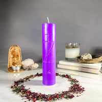 EMPOWERMENT - PURPLE - Spellcasting Pillar Candle for Symbol Carving & Herb Rolling Candle -Pillar V380
